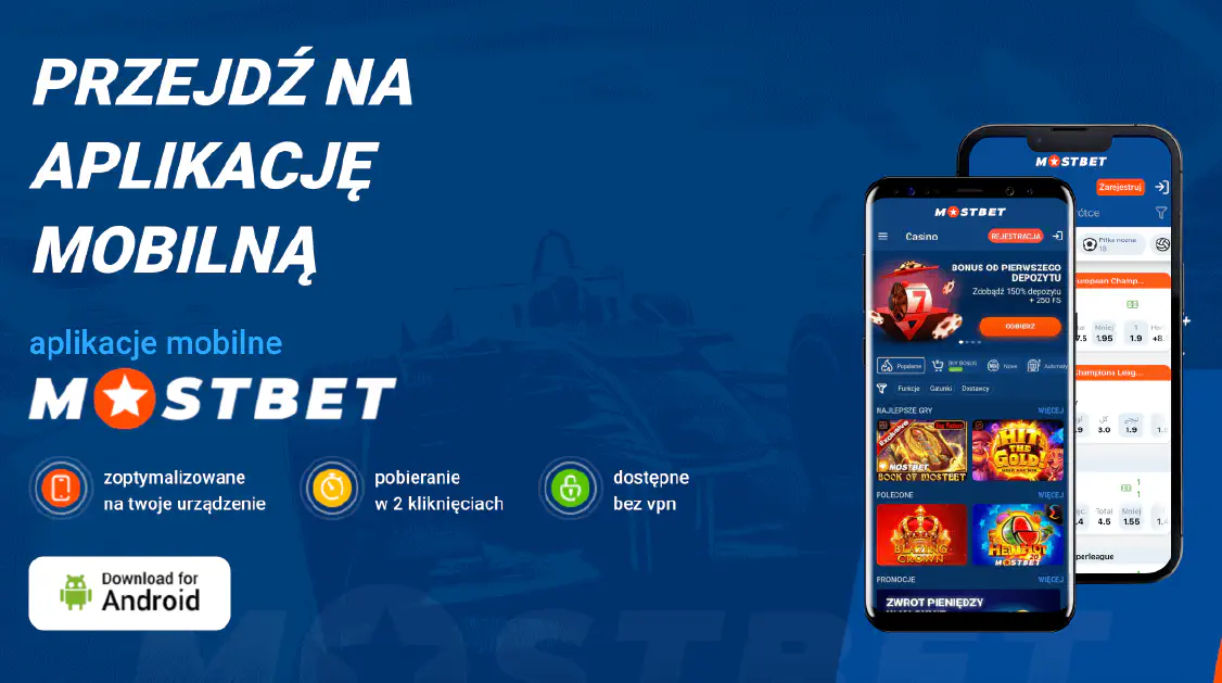 Interfejs aplikacji mobilnej Mostbet